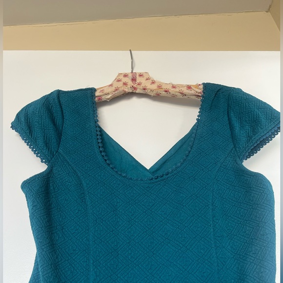 Free People fit n flare teal dress - Picture 7 of 11